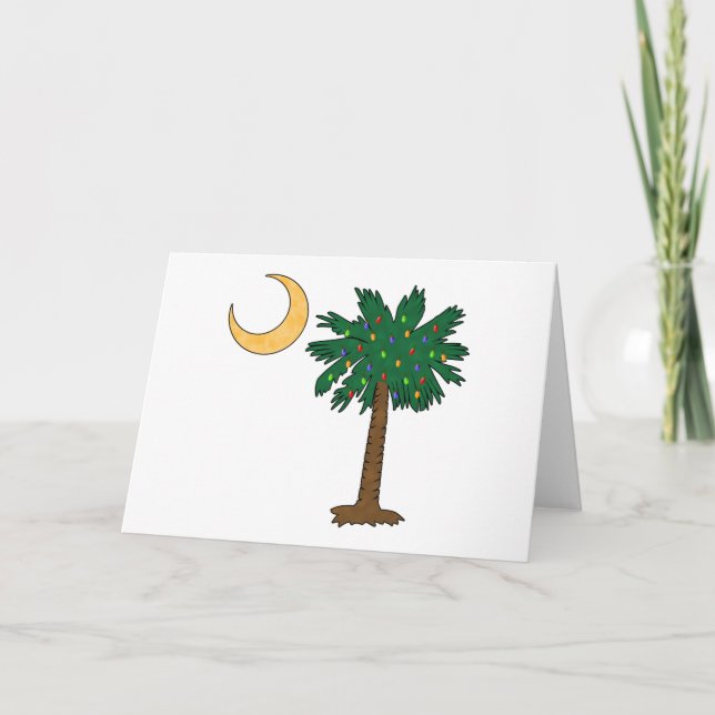 Cartes Pour Fêtes Annuelles Palmetto de Noël (Devant)