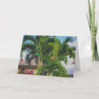 Cartes Pour Fêtes Annuelles Palmier avec des ornements