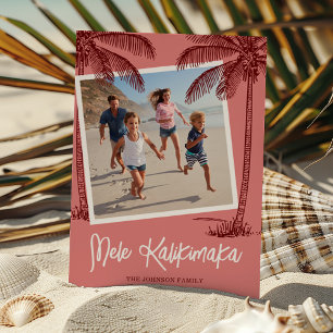 Cartes Pour Fêtes Annuelles Palmier tropical Mele Kalikimaka Photo