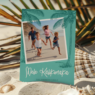 Cartes Pour Fêtes Annuelles Palmier tropical Mele Kalikimaka Photo