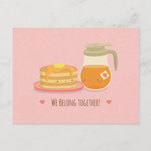 Cartes Pour Fêtes Annuelles Pancakes et sirop d'érable, Valentines Salutation