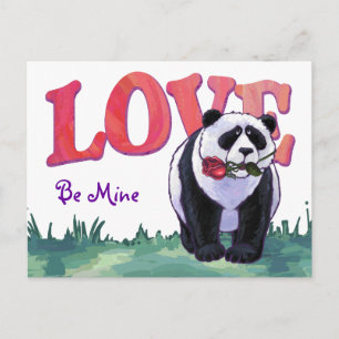 Cartes Pour Fêtes Annuelles Panda Bear Saint Valentin