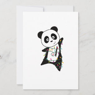 Cartes Pour Fêtes Annuelles Panda Noël Neige Hiver Animaux Pandas Adulte C