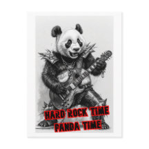 Panda rockeur heavy metal sur un