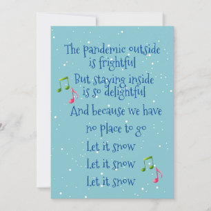 Cartes Pour Fêtes Annuelles Pandemic Outside is Frightful Fun Holiday 2021