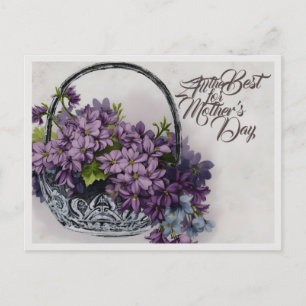 Cartes Pour Fêtes Annuelles Panier à fleurs vintage - Fête des mères
