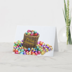 Cartes Pour Fêtes Annuelles Panier de pâques allemand avec oeufs