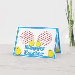 Cartes Pour Fêtes Annuelles Panier de Pâques avec Baby Chicks Cadre photo