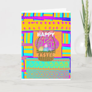 Cartes Pour Fêtes Annuelles Panier de Pâques et d'Oeufs inspirés de l'Afrique 