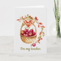 Panier de pommes Enseignants Merci