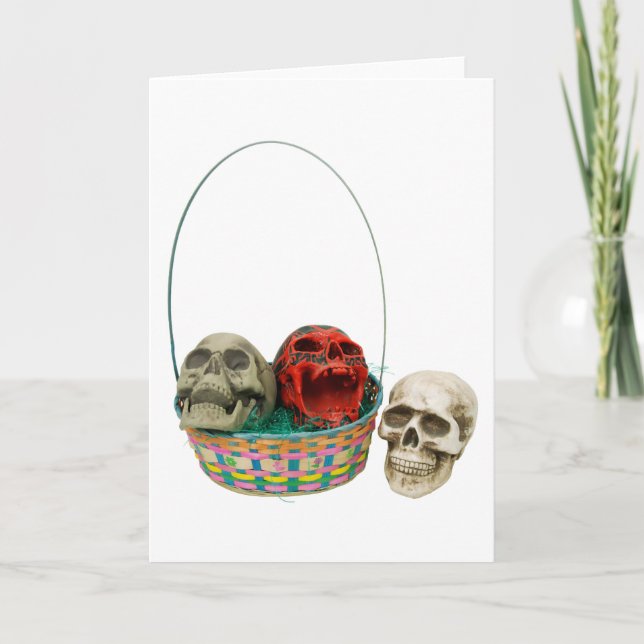 Cartes Pour Fêtes Annuelles PanierCrâne042109 (Devant)