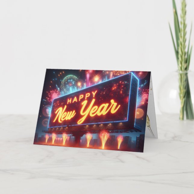 Cartes Pour Fêtes Annuelles Panneau d'affichage Nouvel An (Devant)