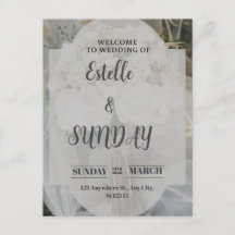 Panneau de bienvenue de mariage élégant et minimal
