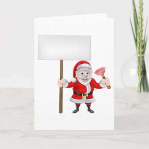 Cartes Pour Fêtes Annuelles Panneau de fixation Père Noël et plongeur