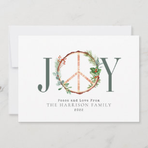 Cartes Pour Fêtes Annuelles Panneau de paix en bois de Noël