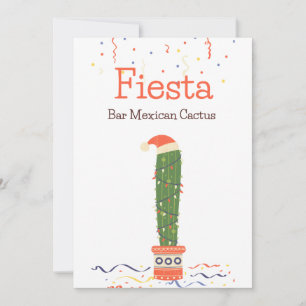 Cartes Pour Fêtes Annuelles Panneau de table Cactus Fiesta de nourriture mexic