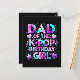 Cartes Pour Fêtes Annuelles Papa de la musique coréenne d'anniversaire K-Pop