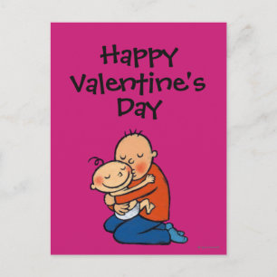 Cartes Pour Fêtes Annuelles Papa et bébé en train d'embrasser