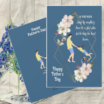 Papa Fille Bonding Bonne Fête des pères Citation F