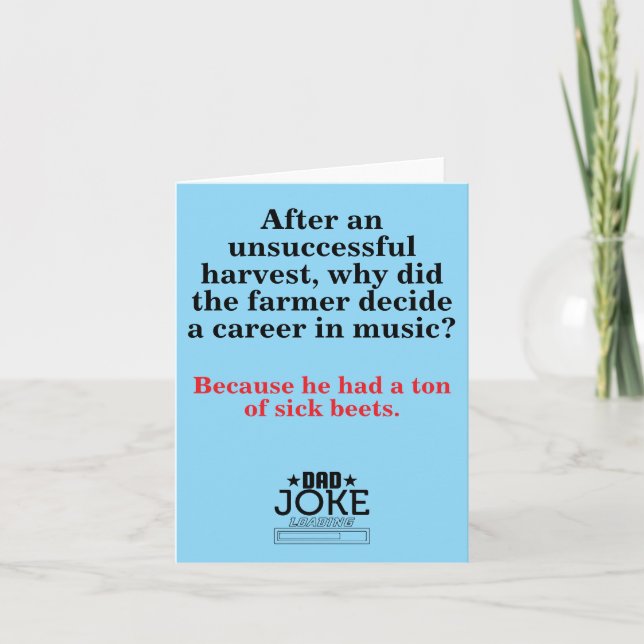 Cartes Pour Fêtes Annuelles Papa Joke (Devant)