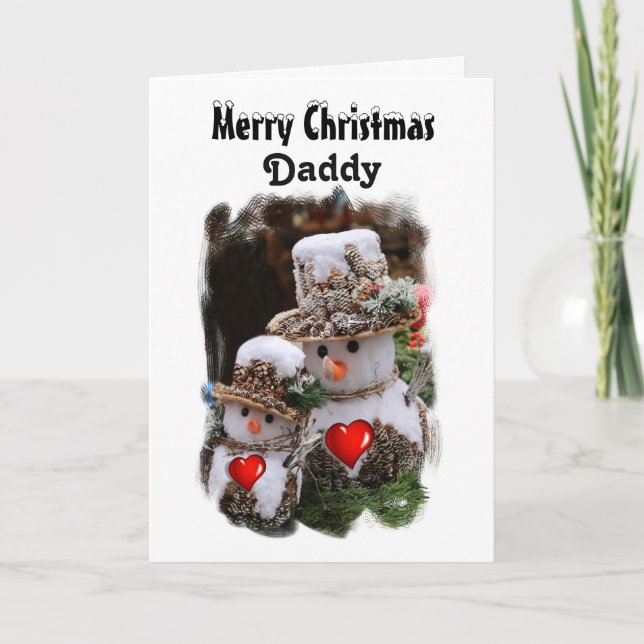 Cartes Pour Fêtes Annuelles Papa / Joyeux Noël - Snowmen (Devant)