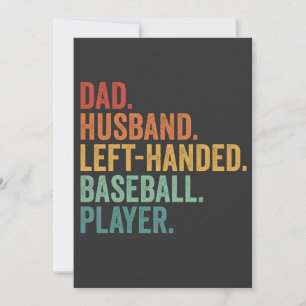 Cartes Pour Fêtes Annuelles Papa Mari Baseball gauche légende