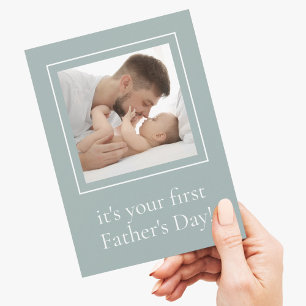 Cartes Pour Fêtes Annuelles Papa moderne Premier Père Jour avec ta photo