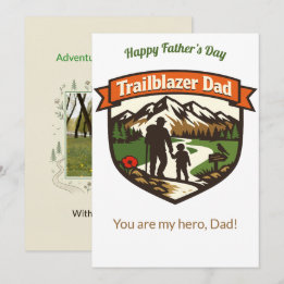 Cartes Pour Fêtes Annuelles Papa pionnier Fête des pères personnalisable