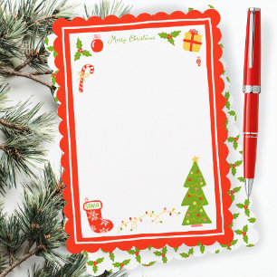 Cartes Pour Fêtes Annuelles Papeterie de Noël personnalisée avec icônes mignon