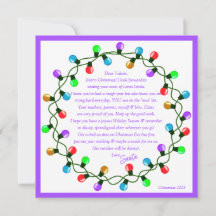 Papier à lettre thème violet du Père Noël