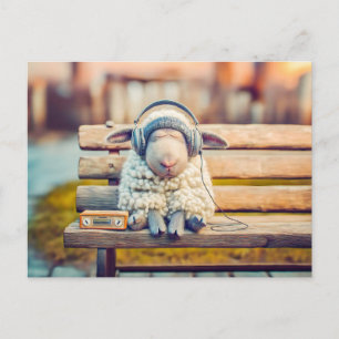 Cartes Pour Fêtes Annuelles Papier à oreilles avec banc pour écouteurs