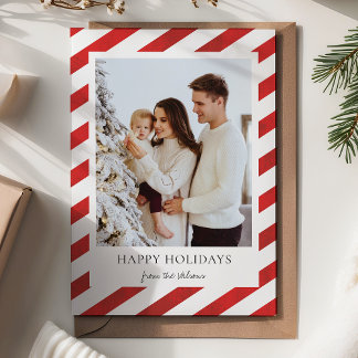 Cartes Pour Fêtes Annuelles Papier Cadeau Rayures Une Photo Noël
