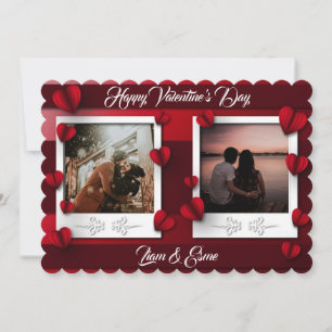 Cartes Pour Fêtes Annuelles Papier photo personnalisé Coeurs Saint-Valentin