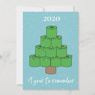 Cartes Pour Fêtes Annuelles Papier toilette Christmas Tree Covid 2020