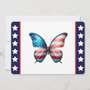 Cartes Pour Fêtes Annuelles papillon 4 juillet patriotique américain