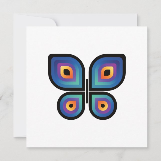 Cartes Pour Fêtes Annuelles Papillon de flamme de paon (Devant)