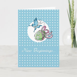 Cartes Pour Fêtes Annuelles Papillon de Pâques Nouveau Début