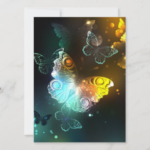 Cartes Pour Fêtes Annuelles Papillon lumineux et papillons de nuit