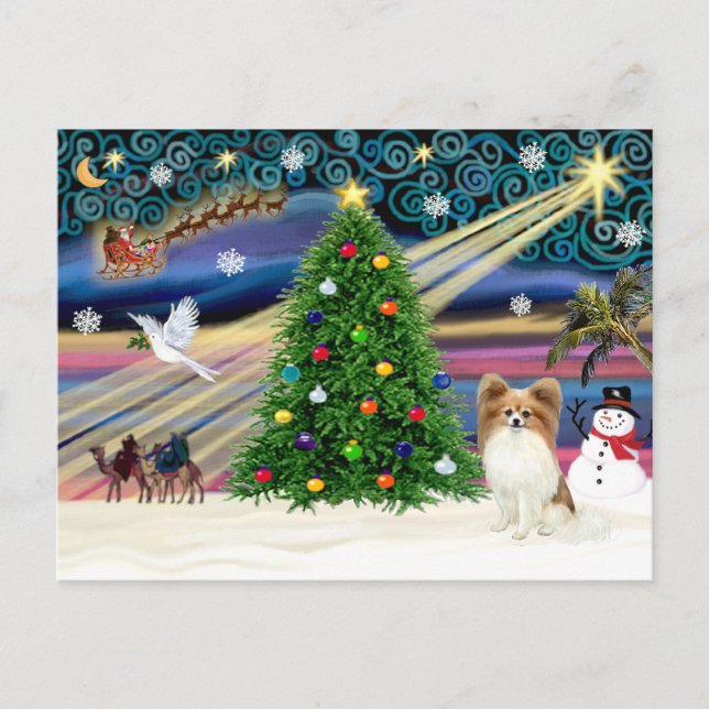 Cartes Pour Fêtes Annuelles Papillon magique de Noël (fawn) (Devant)
