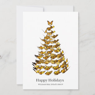Cartes Pour Fêtes Annuelles Papillon Monarch Noël Entreprise Salutation