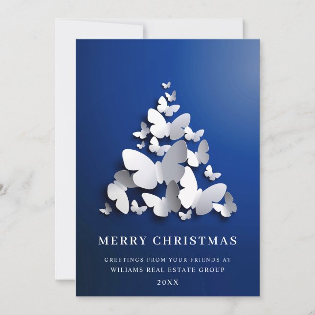Cartes Pour Fêtes Annuelles Papillon Monarque Noël Accueil d'entreprise (Devant)