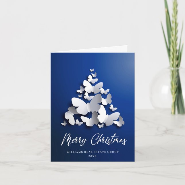 Cartes Pour Fêtes Annuelles Papillon Monarque Noël Accueil d'entreprise (Devant)