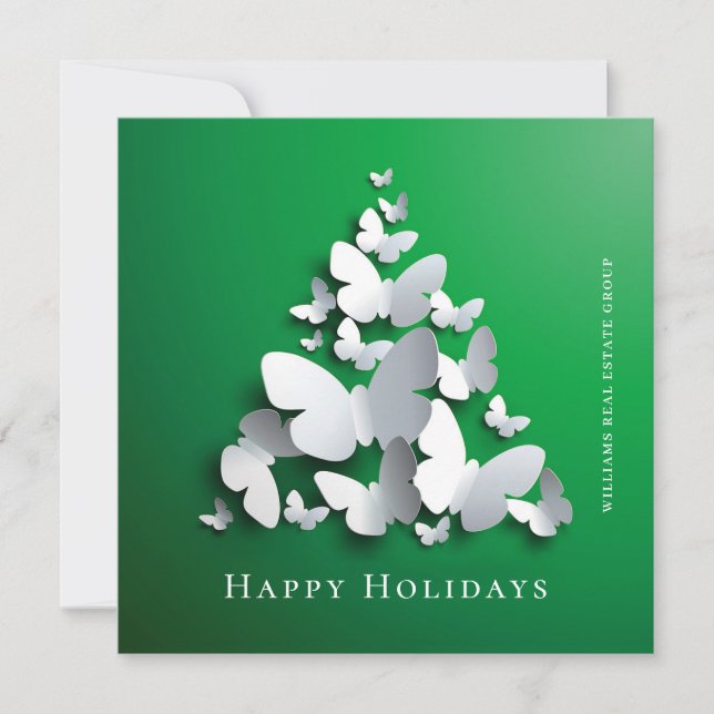 Cartes Pour Fêtes Annuelles Papillon Monarque Noël Accueil d'entreprise (Devant)