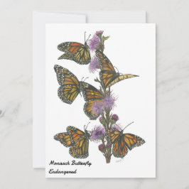 Cartes Pour Fêtes Annuelles Papillons Monarques Peints À La Main Magique