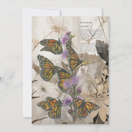 Cartes Pour Fêtes Annuelles Papillons Monarques Peints À La Main Magique