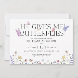 Cartes Pour Fêtes Annuelles Papillons Whimsical Bridal Show