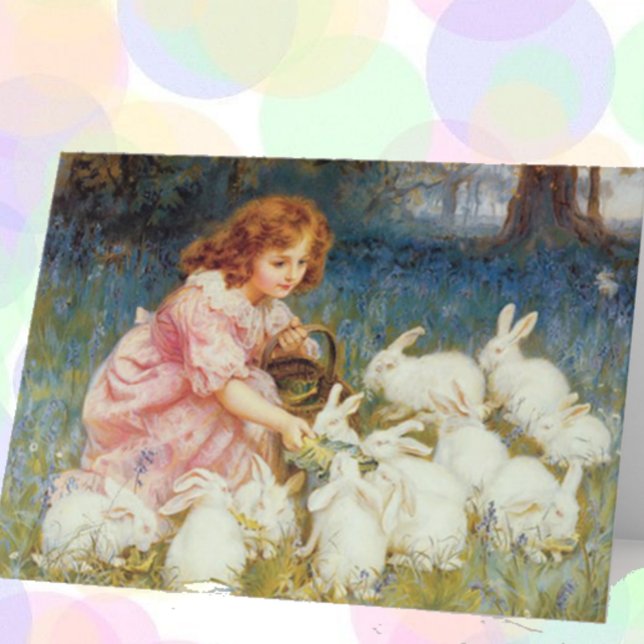 Cartes Pour Fêtes Annuelles Pâques Animaux Mignons Vintage (Créateur téléchargé)