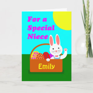 Cartes Pour Fêtes Annuelles Pâques avant faite sur commande pour la nièce,