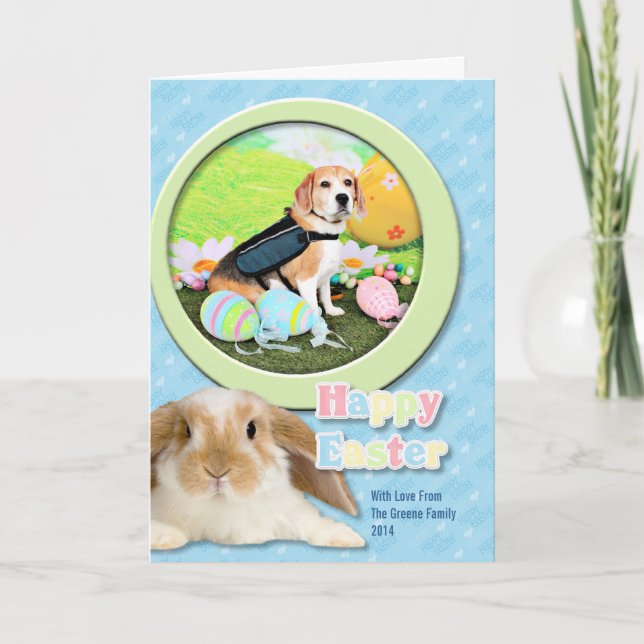 Cartes Pour Fêtes Annuelles Pâques - Beagle - Brady (Devant)