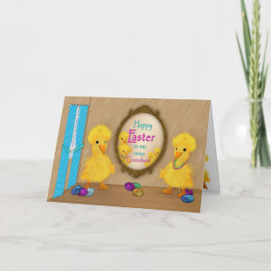 Cartes Pour Fêtes Annuelles Pâques - Canards Drôle - Grand-fils